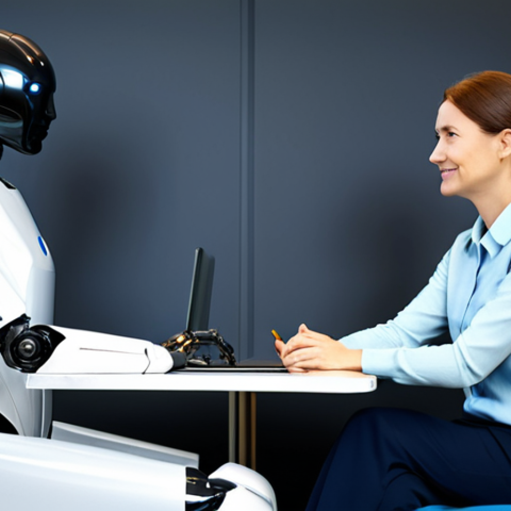 **
"A professional psychologist, fully clothed in a modest office dress, sitting across from a humanoid robot designed for therapeutic support. The office is modern and clean, with soft lighting. The robot has a friendly, non-threatening appearance. safe for work, appropriate content, perfect anatomy, natural proportions, professional, family-friendly, well-formed hands, proper finger count, natural pose."
**
