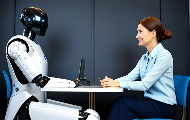 **
"A professional psychologist, fully clothed in a modest office dress, sitting across from a humanoid robot designed for therapeutic support. The office is modern and clean, with soft lighting. The robot has a friendly, non-threatening appearance. safe for work, appropriate content, perfect anatomy, natural proportions, professional, family-friendly, well-formed hands, proper finger count, natural pose."
**