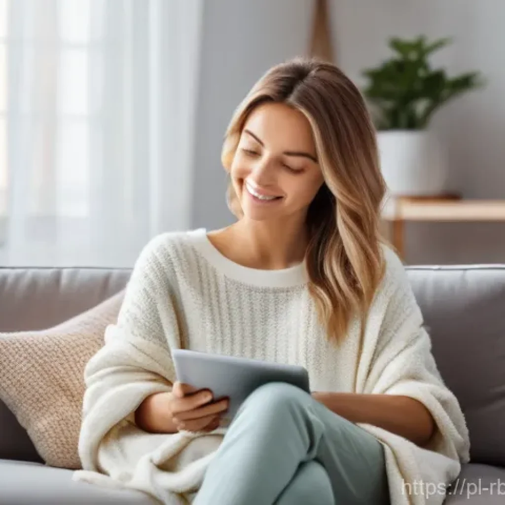 로봇 심리상담의 성공적인 구현 사례 - **Prompt 1: "Virtual Therapist in a Cozy Home"**
A young woman, approximately 28-35 years old, w...