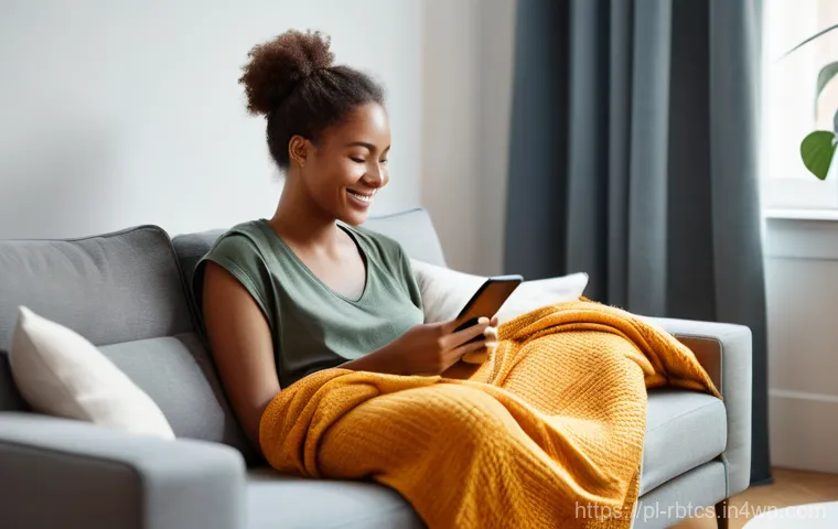 로봇 심리상담의 비즈니스 모델 - **Prompt 1: Accessible Digital Comfort**
A diverse young adult, wearing comfortable loungewear, ...